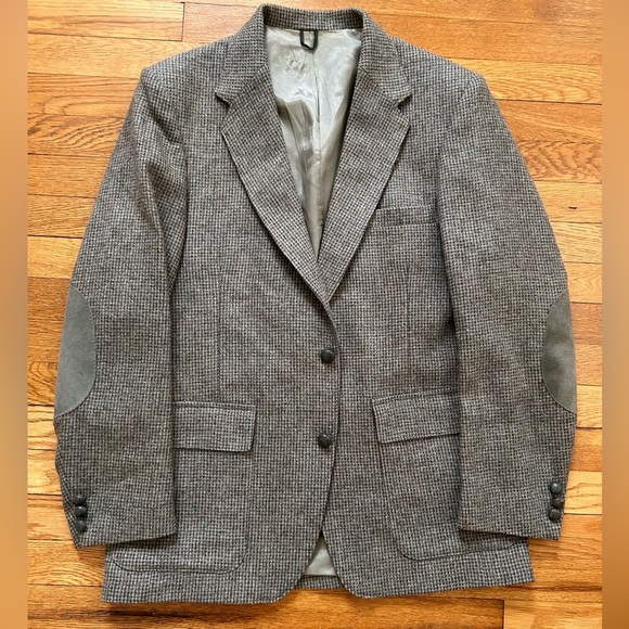 Farah Men’s 100% Wool Gray Patterned Blazer - Size 40R - Picture 1 of 13